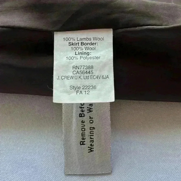 EUC J Crew Black Label Y2K 90s Lambs Wool Mini Skirt Plaid Preppy Brown Sz 6 - Picture 10 of 12